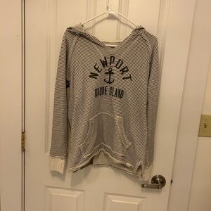 Blue 84 Striped Black and White Women's Jersey Top